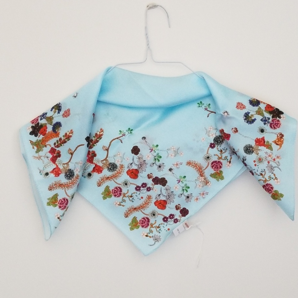 Floral silk scarf